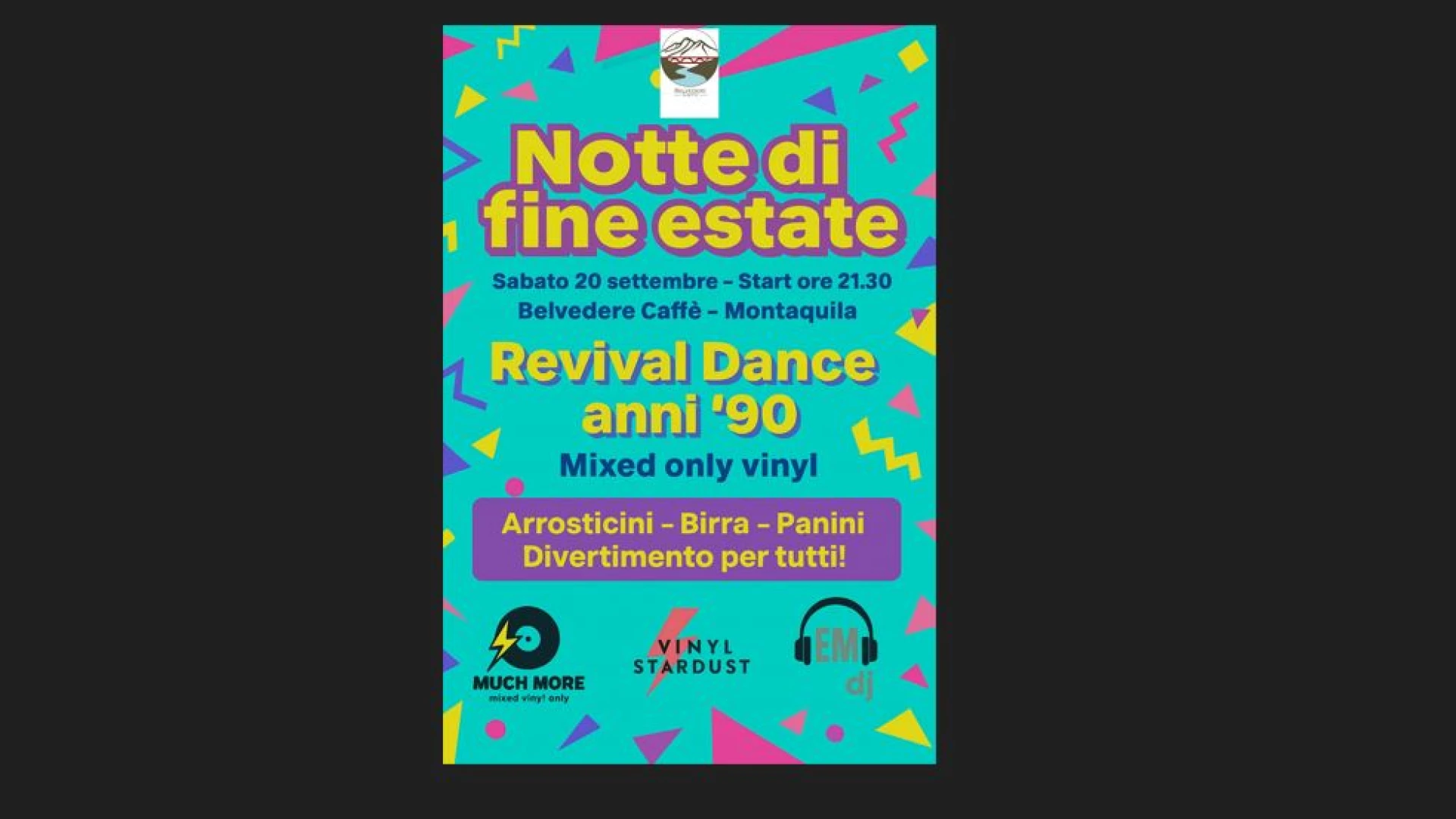 Montaquila: il Belvedere Caffe’ chiude in grande gli eventi estivi. Questa sera la “Notte di fine estate”. Musica, divertimento ed arrosticini per tutti…